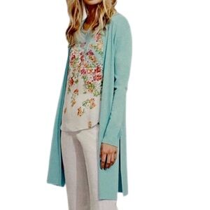 NWT Per Se by Carlisle  aqua cardigan size L
